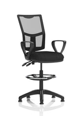 Eclipse Plus II Mesh Chair Black Loop Arms Hi Rise Kit KC0266 DD